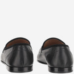 MOCASSINI IN PELLE CON LOGO DG A50462 A6O7080999 DOLCE & GABBANA 