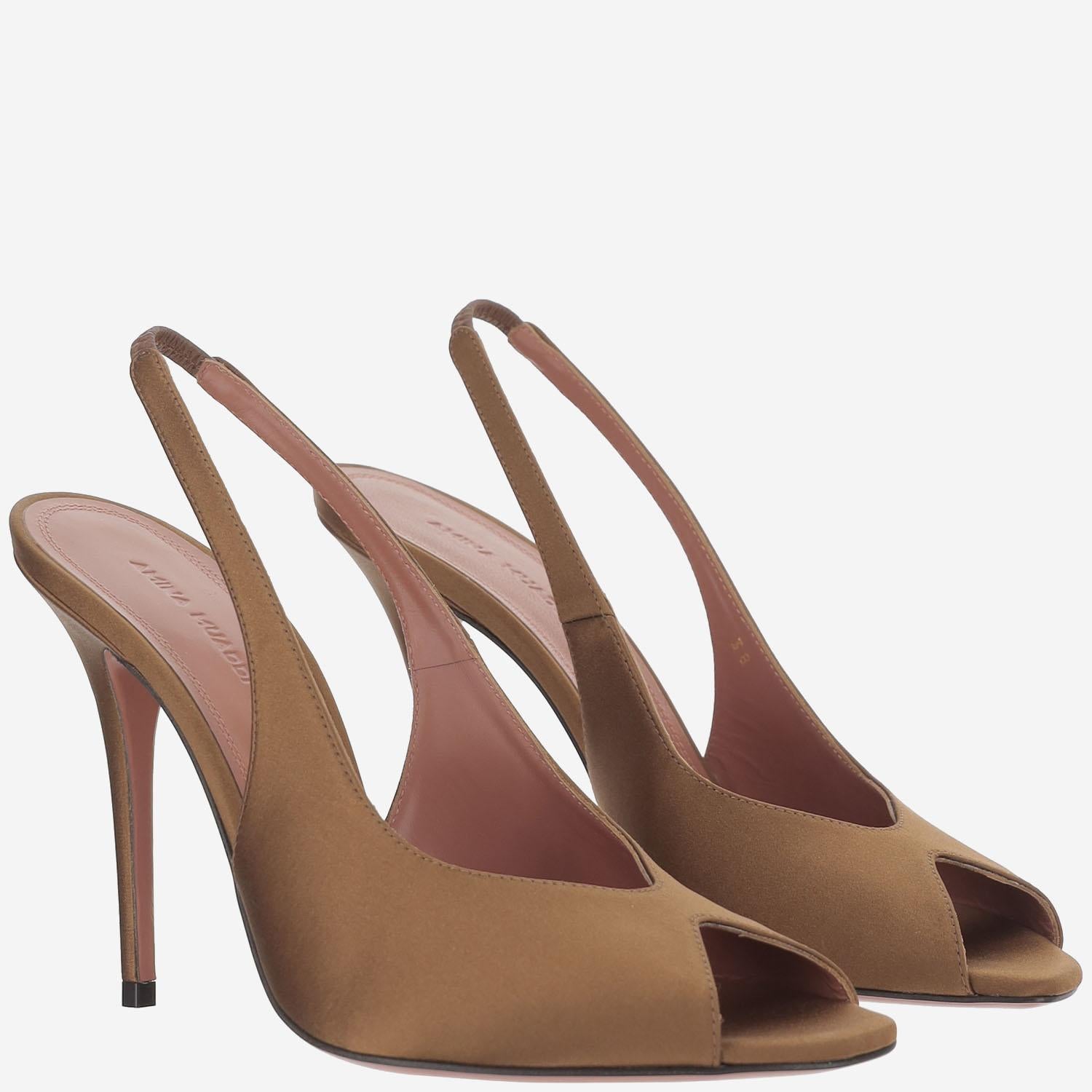 KRISTINA SLINGBACK IN SETA KRISTINASLING 105MOCHA AMINA MUADDI 