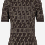 T-SHIRT IN MISTO COTONE CON MOTIVO FF FZXC72 ASJTF0GGE FENDI 