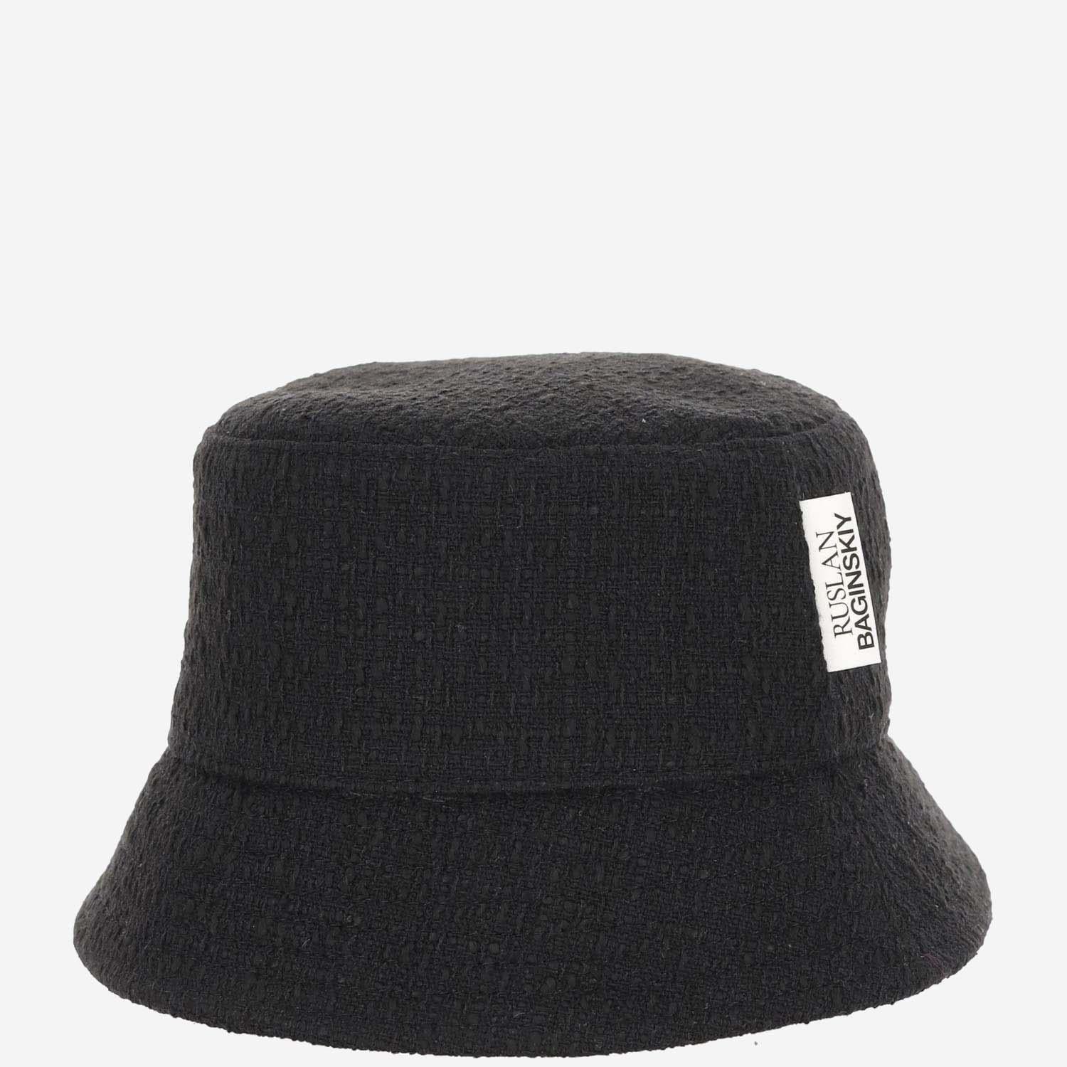 CAPPELLO BUCKET IN MISTO COTONE BCT033CA BLACK RUSLAN BAGINSKIY 