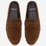 MULES LE LOAFER IN SUEDE 852392 27DTT2319 SAINT LAURENT 