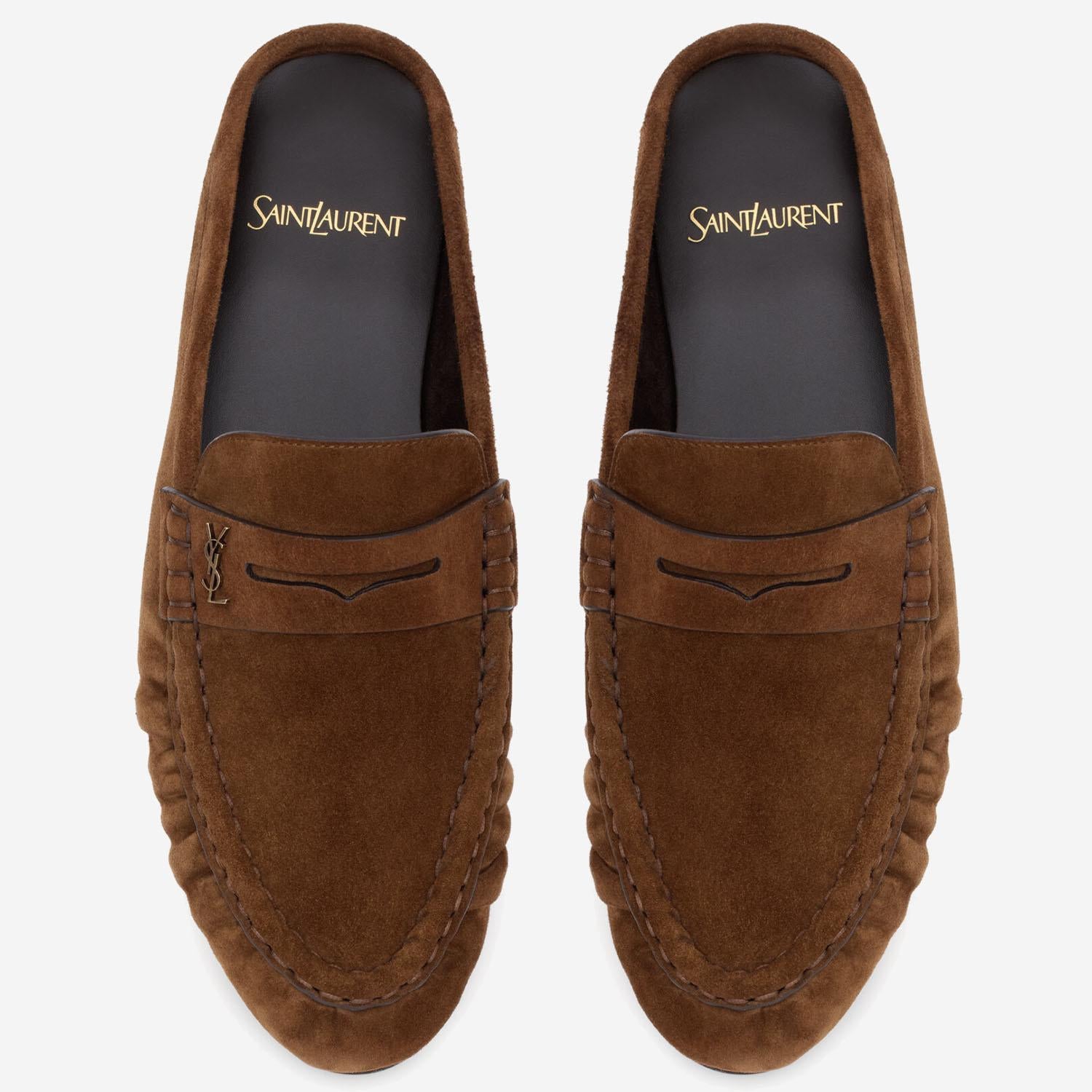 MULES LE LOAFER IN SUEDE 852392 27DTT2319 SAINT LAURENT 