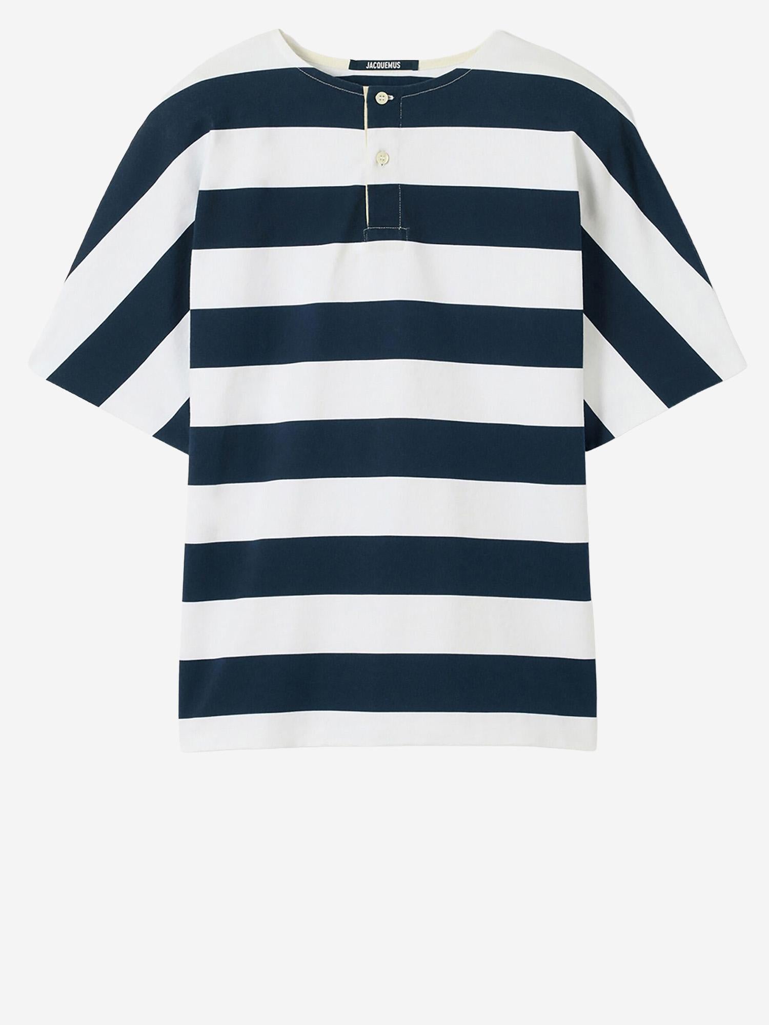 T-SHIRT MARINIÈRE IN COTONE TSM00581AJ00045 3FR JACQUEMUS 