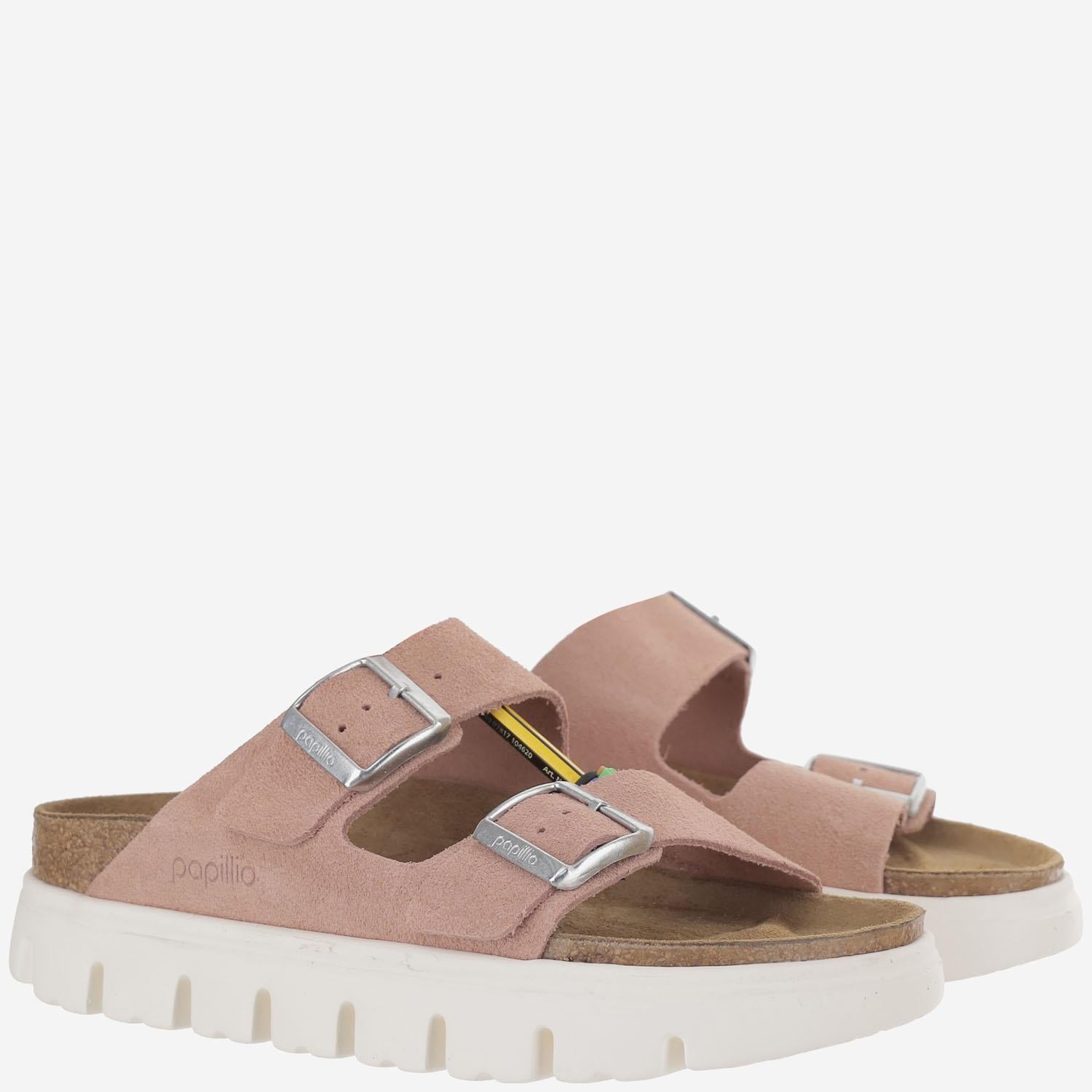 Sandali Arizona PAP Chunky in pelle scamosciata 1031254 PINKCLAY BIRKENSTOCK 