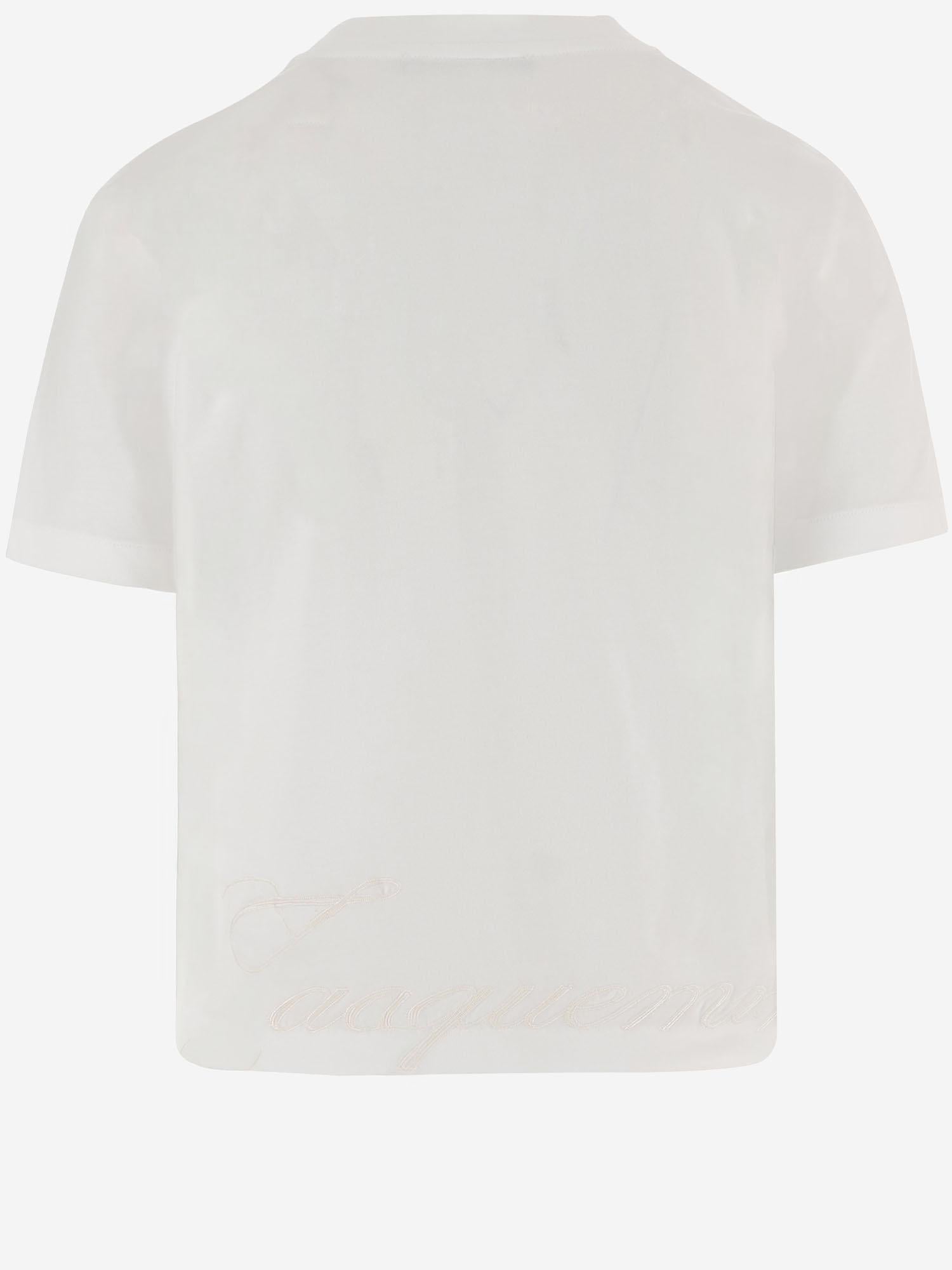 T-SHIRT IN COTONE CON LOGO POSTERIORE TSW00578AJ00029 1NV JACQUEMUS 