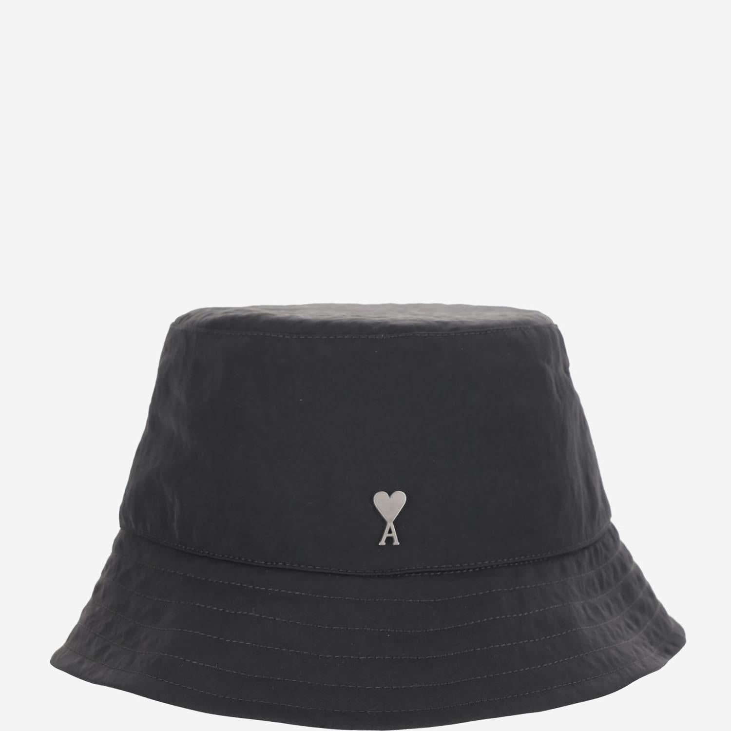 CAPPELLO BUCKET IN NYLON CON LOGO UHA671PA0035 020 AMI 