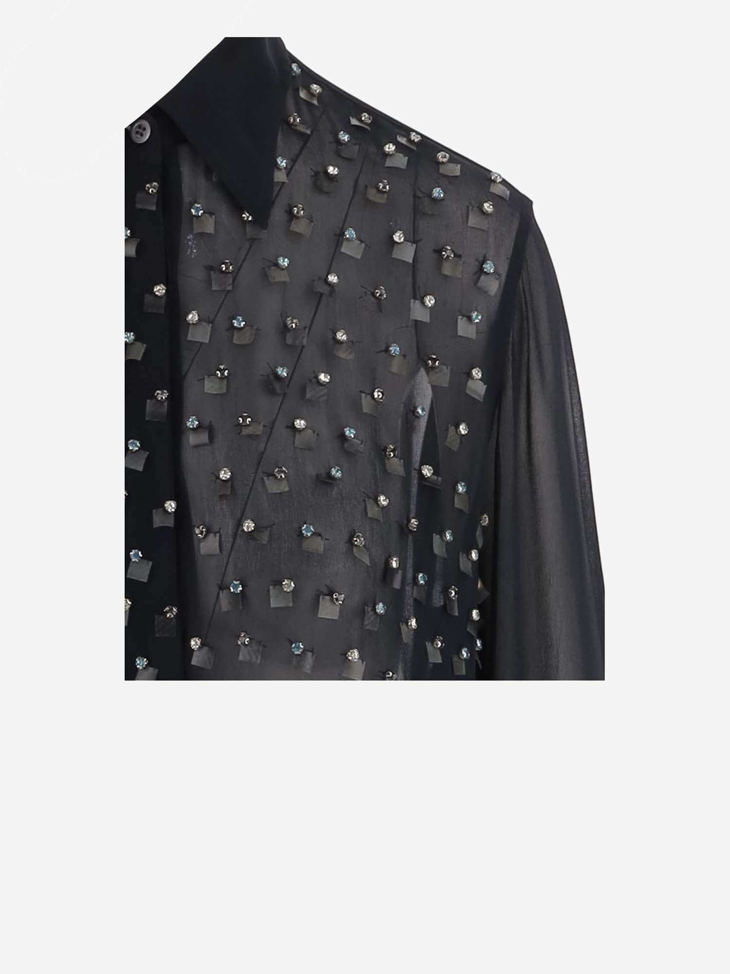 CAMICIA DECORATA IN VISCOSA 010763 2314509 DRIES VAN NOTEN 