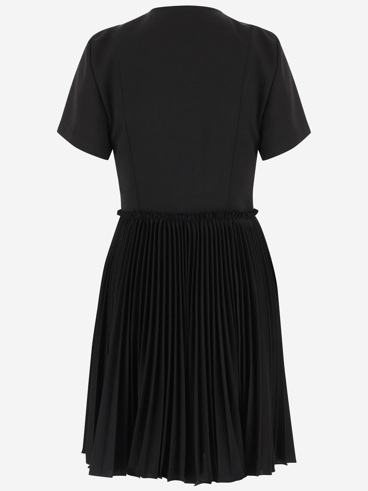 Abito kilt in misto lana 8116015 BLACK BURBERRY 