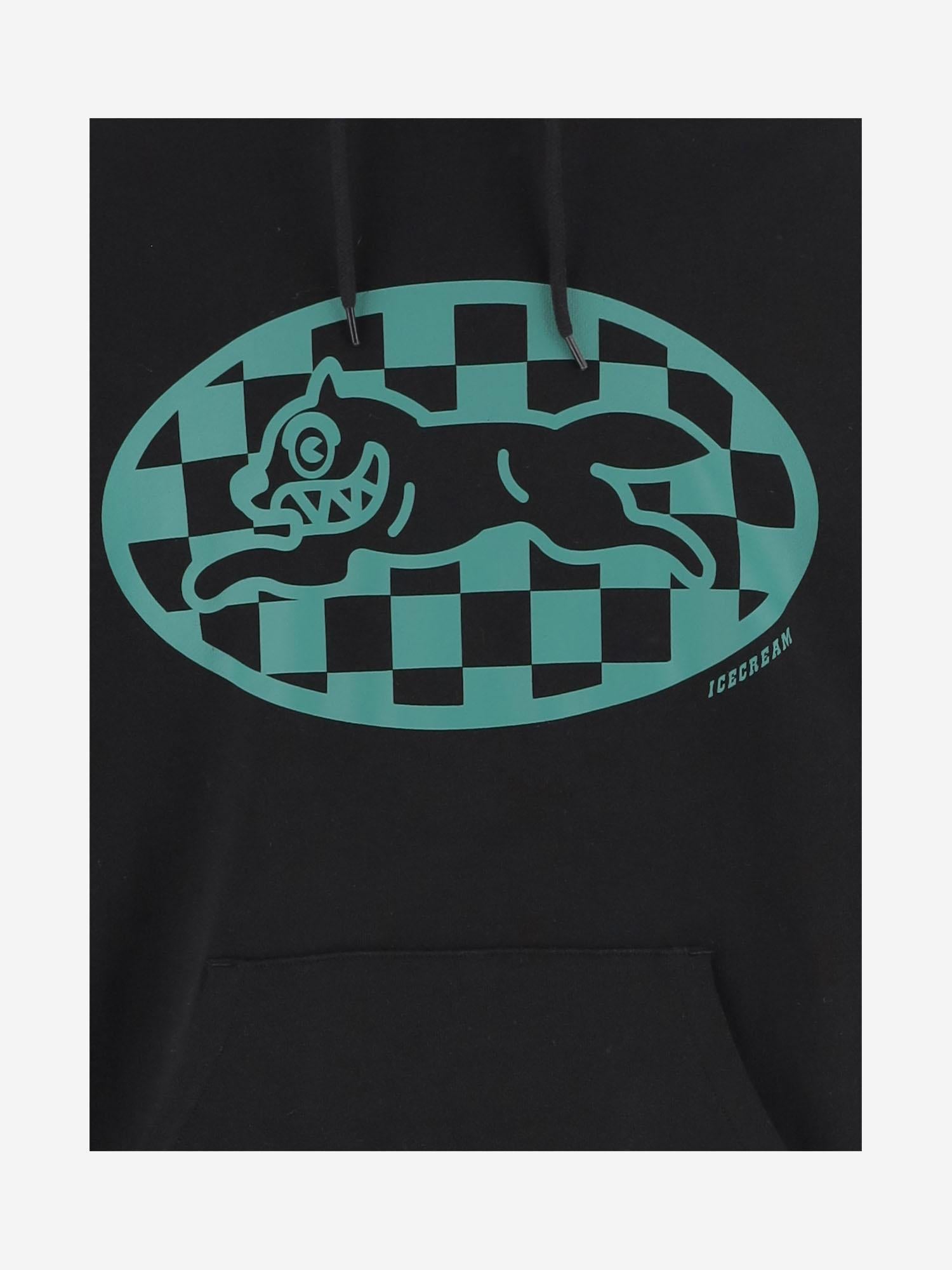 FELPA IN COTONE CON LOGO IC25378 BLACK ICECREAM 