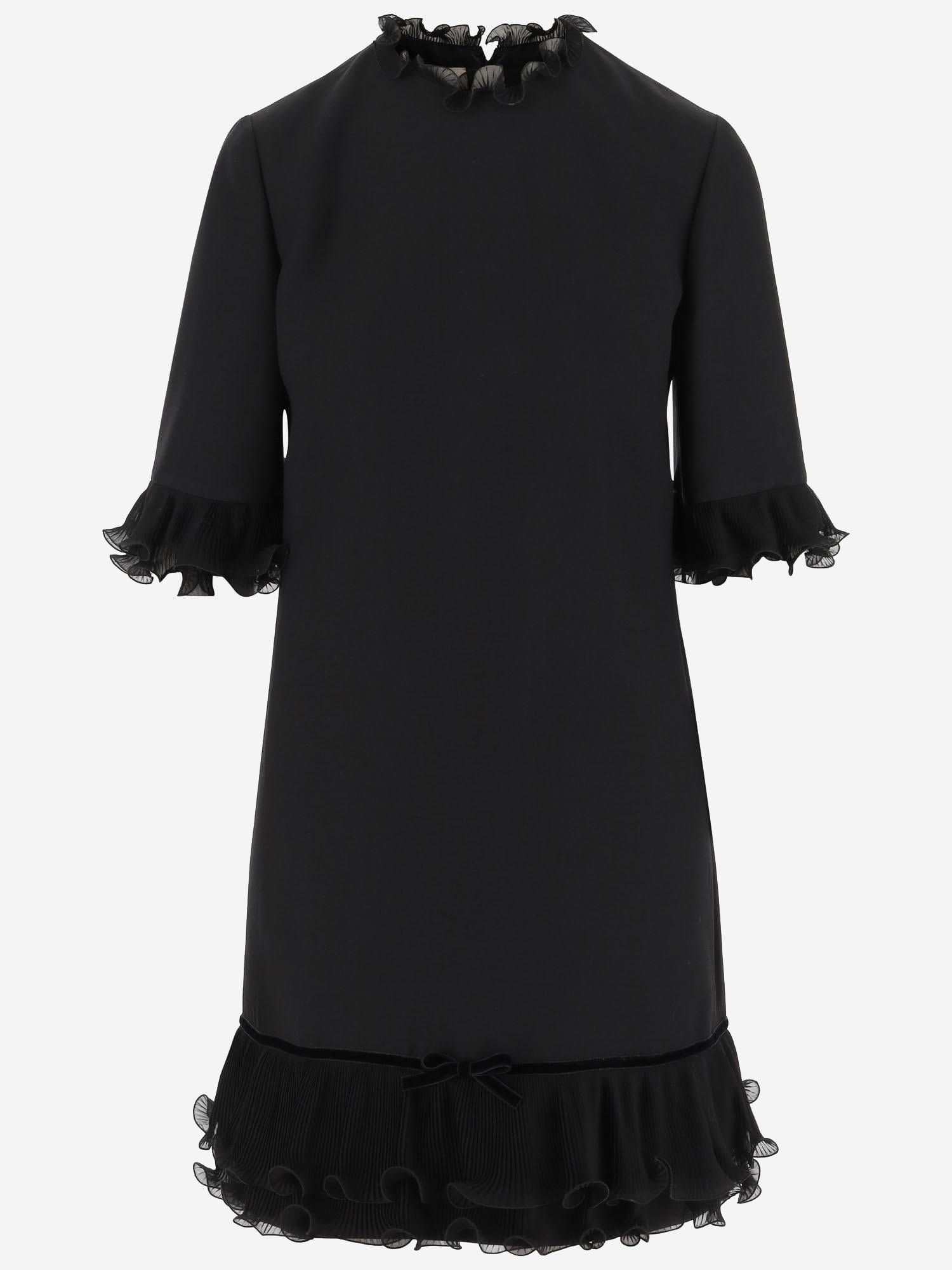 ABITO CORTO IN CREPE COUTURE 7B3VADR7 1CF0NO VALENTINO 
