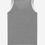 CANOTTA IN COTONE CON LOGO A RIGHE 832278 Y37ZN1077 SAINT LAURENT 