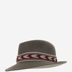 CAPPELLO fedora IN LANA GREENHATBORDEAUXRIBBON NATURAL ALEXIA ALVAREZ DE TOLEDO 