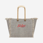 BORSA A RIGHE IN COTONE CON RICAMO BEA0003 00929L MC2 SAINT BARTH 