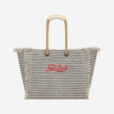 BORSA A RIGHE IN COTONE CON RICAMO BEA0003 00929L MC2 SAINT BARTH 