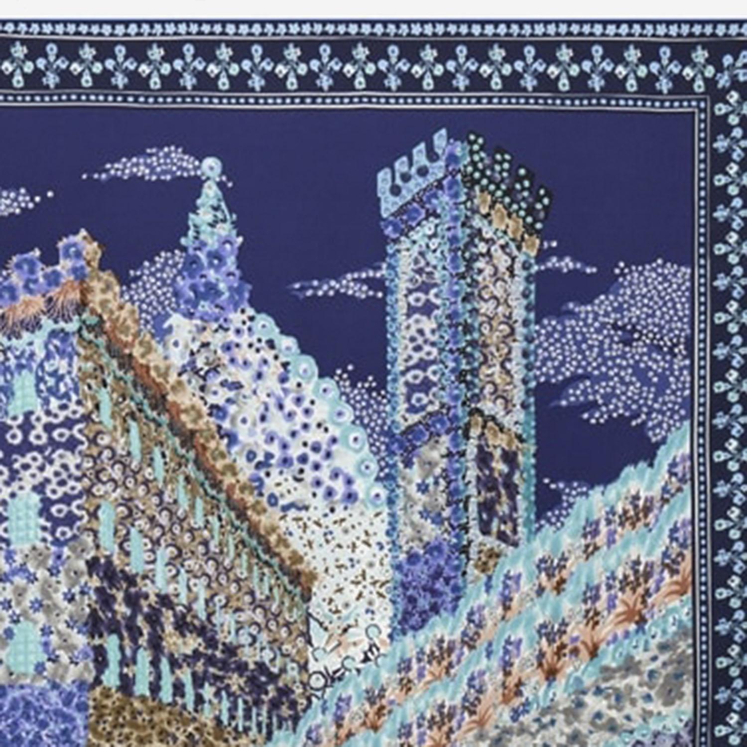 FOULARD IN SETA CON STAMPA PALAZZO 310220 001 SALVATORE FERRAGAMO 