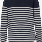 MAGLIONE IN CASHMERE CON MOTIVO A RIGHE P2C110 V110 BRUNO MANETTI 