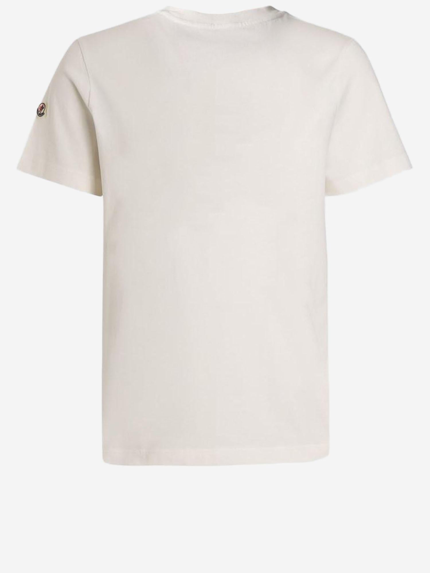 T-SHIRT IN COTONE CON LOGO RICAMATO 8C00053 89B8U034 MONCLER 