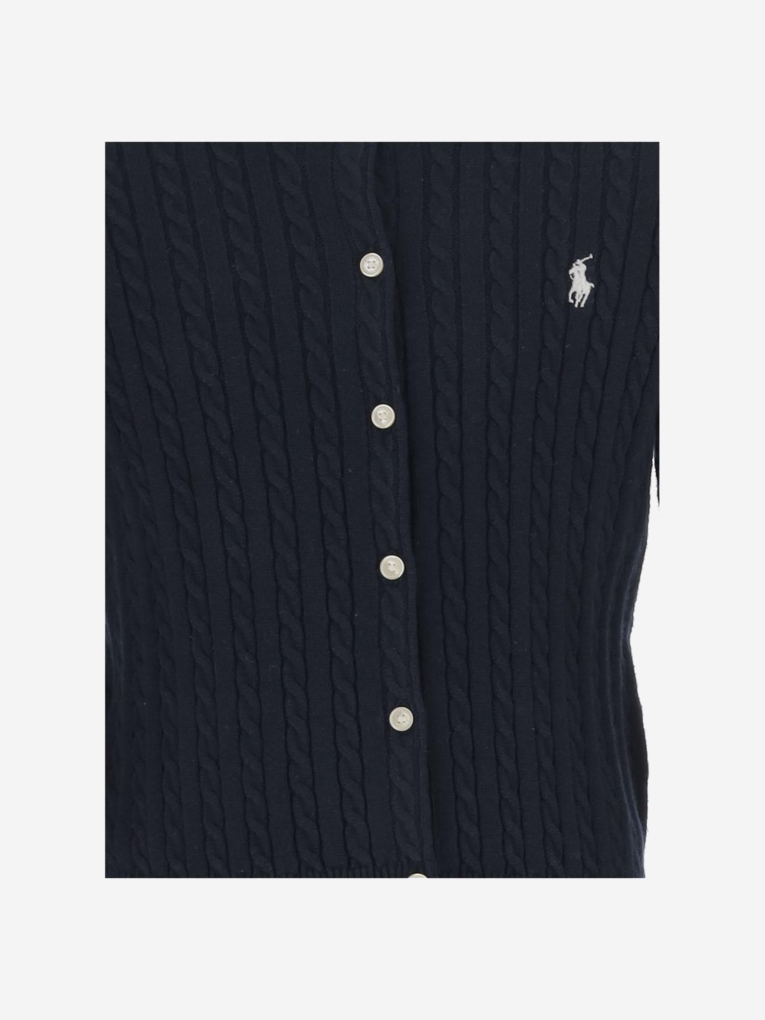 CARDIGAN IN COTONE CON LOGO 313543047 011 POLO RALPH LAUREN KIDS 