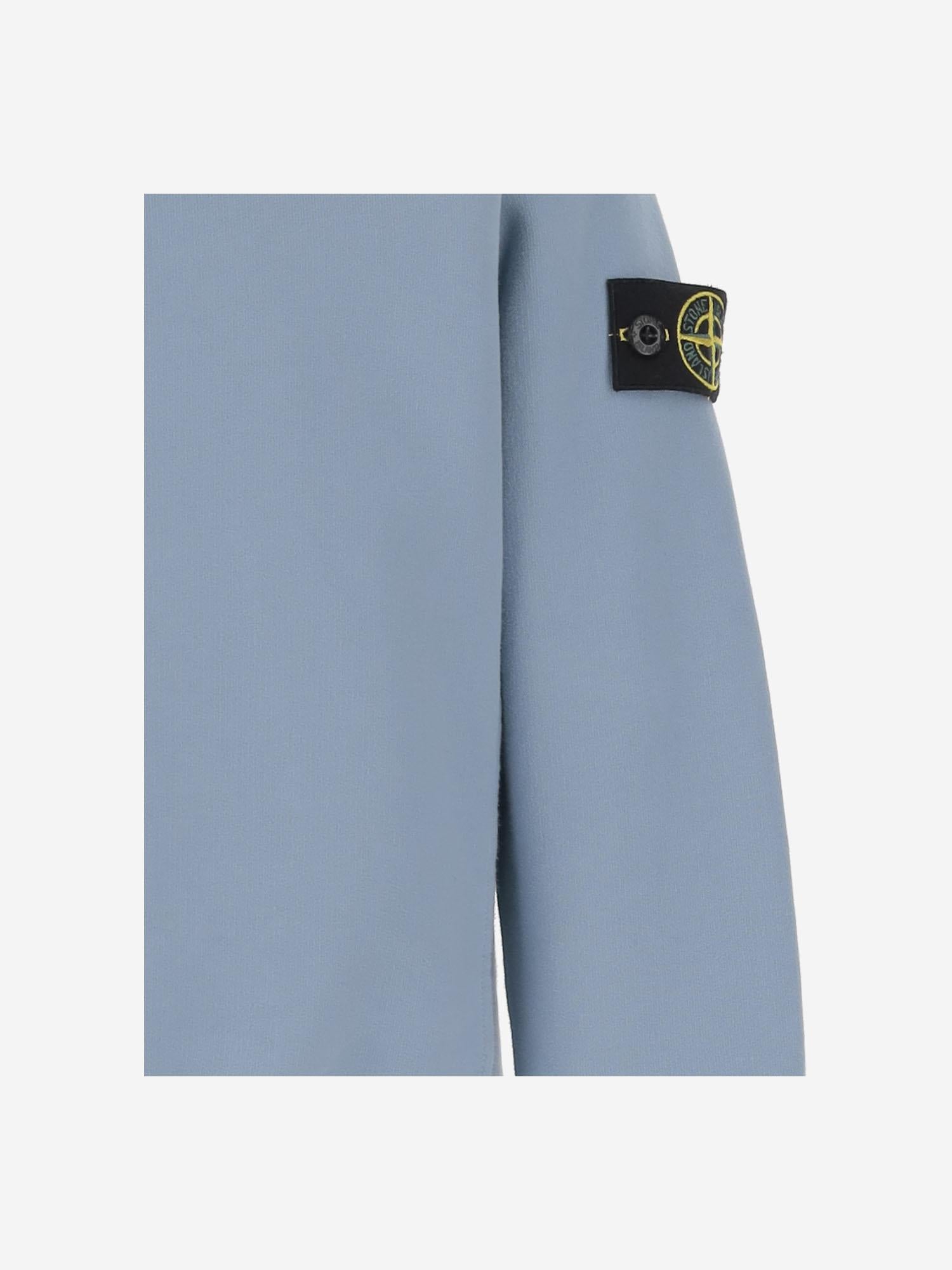 FELPA IN COTONE STRETCH CON LOGO 6100001 S0A20V004A STONE ISLAND KIDS 