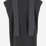 TOP IN CASHMERE CON SCIARPA AL COLLO 6252K21145 FLANNEL CARVEN 