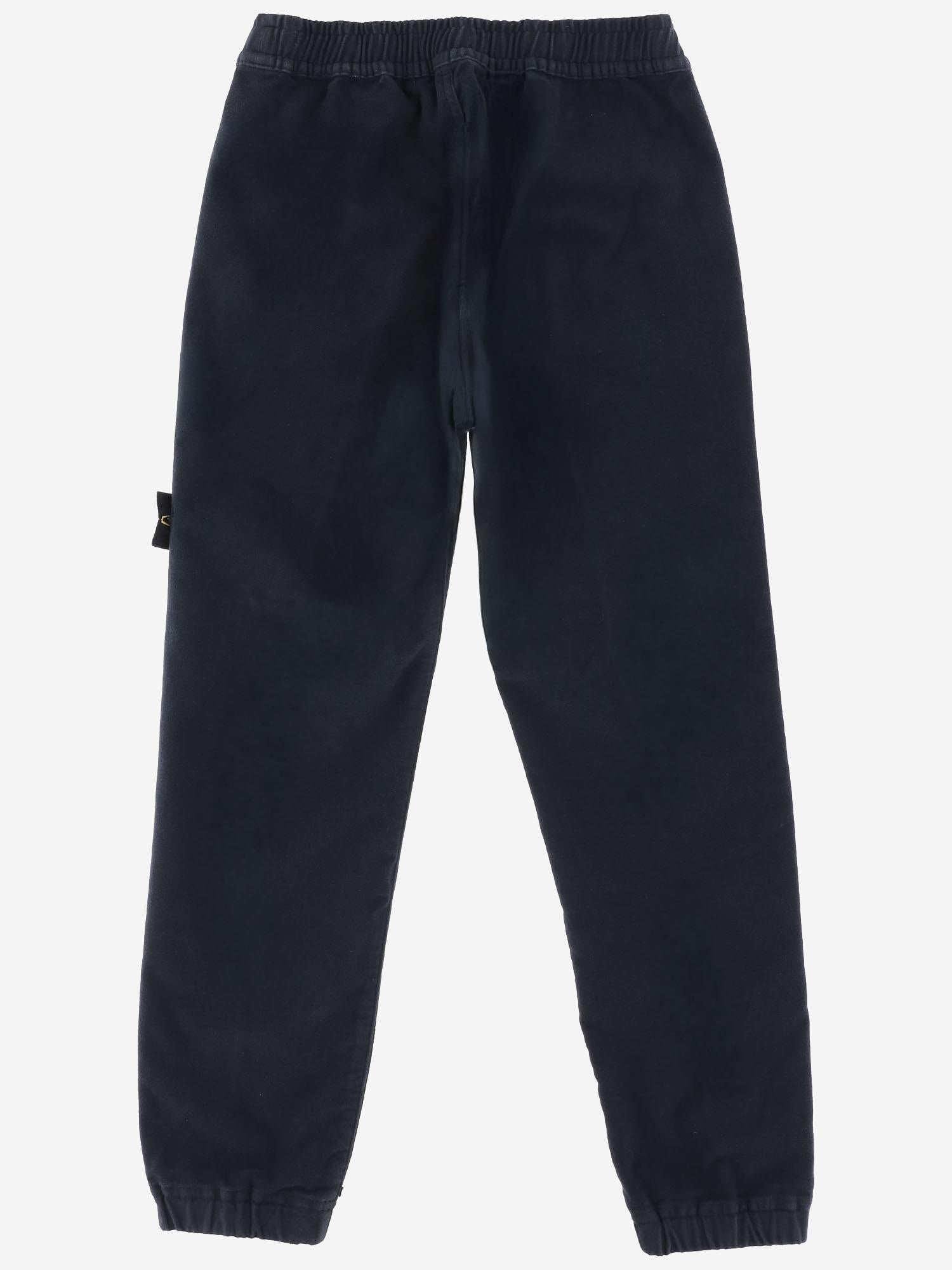 PANTALONI IN COTONE STRETCH CON LOGO 3100006 S0202V0020 STONE ISLAND KIDS 