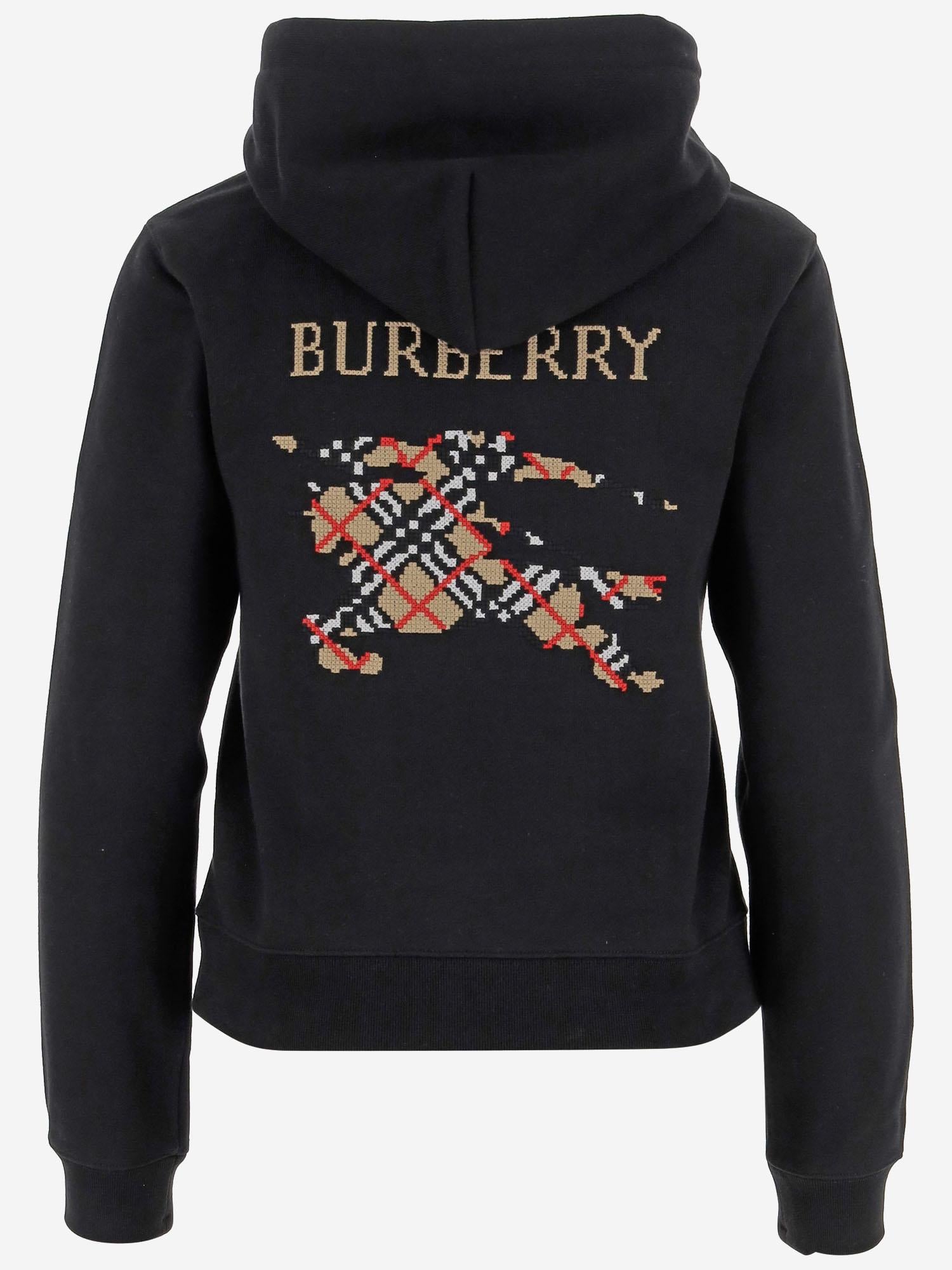 FELPA IN COTONE CON LOGO 8110966 BLACK BURBERRY 