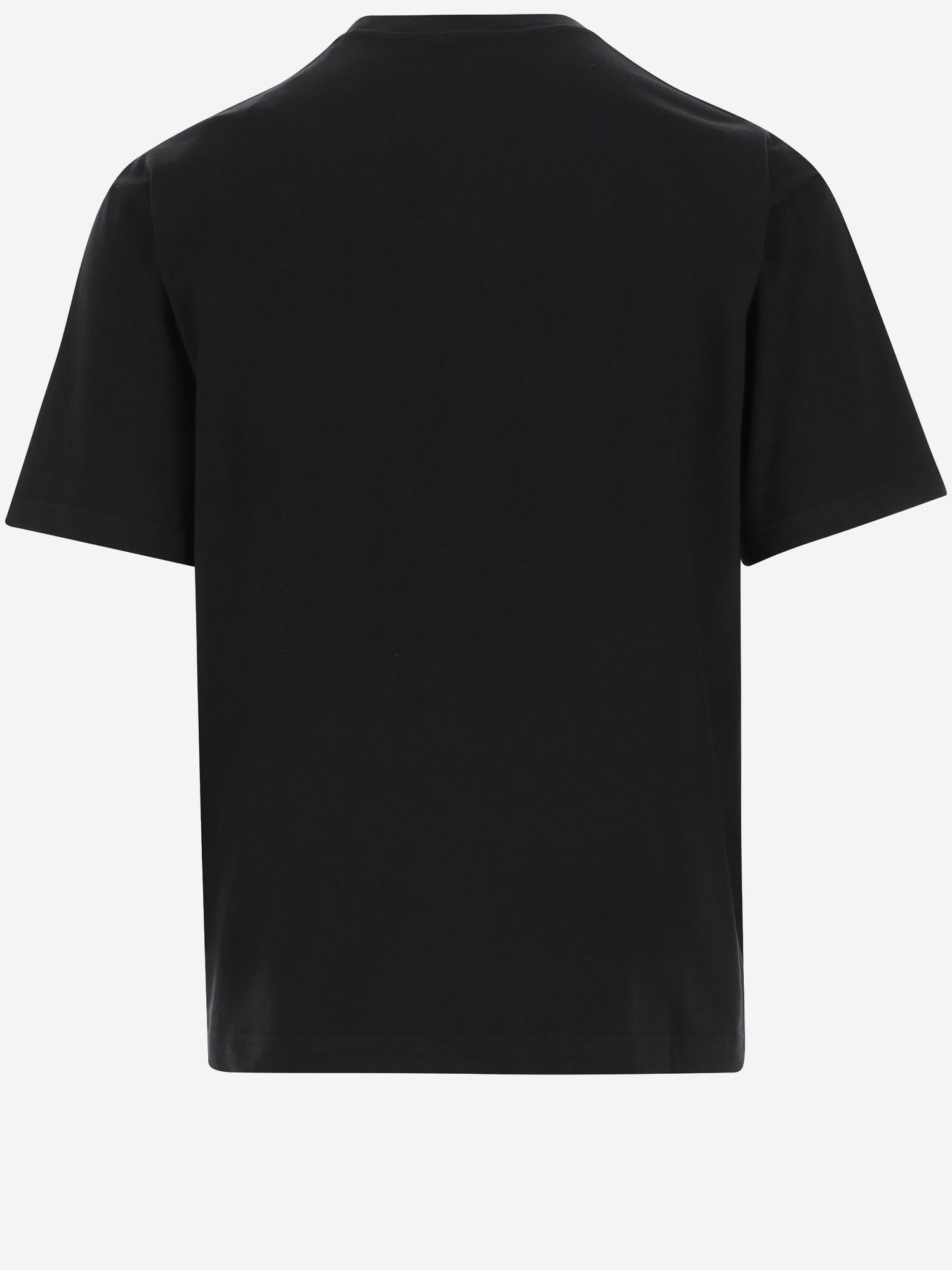 T-SHIRT IN MISTO COTONE CON LOGO 5746984076 010 AND WANDER 