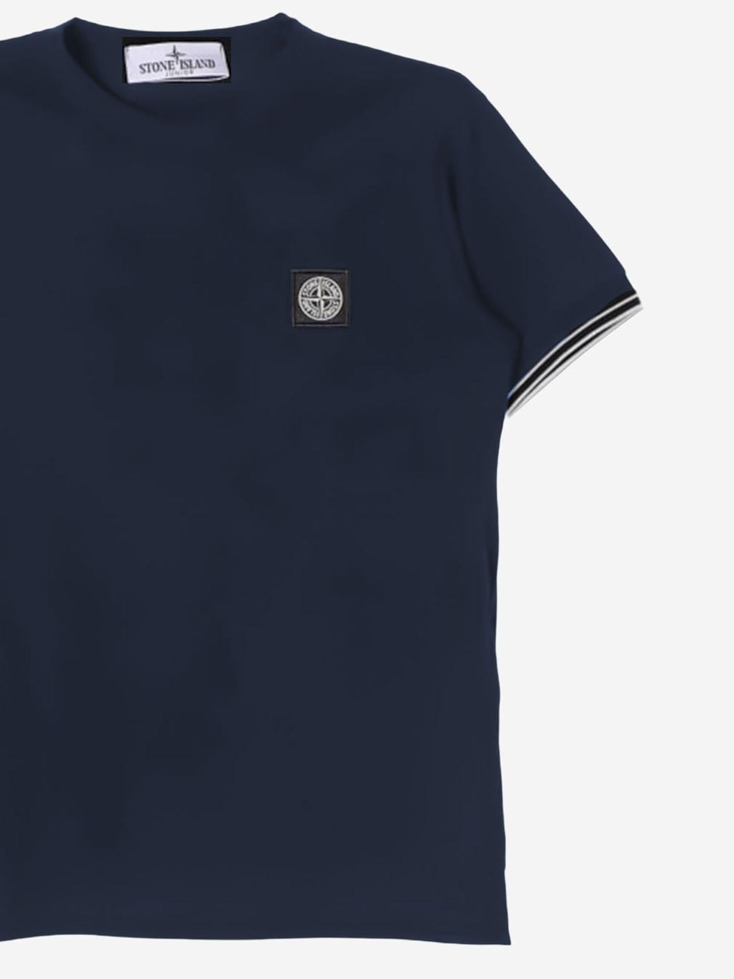T-SHIRT IN COTONE STRETCH CON LOGO 2100001 S0018V0020 STONE ISLAND KIDS 
