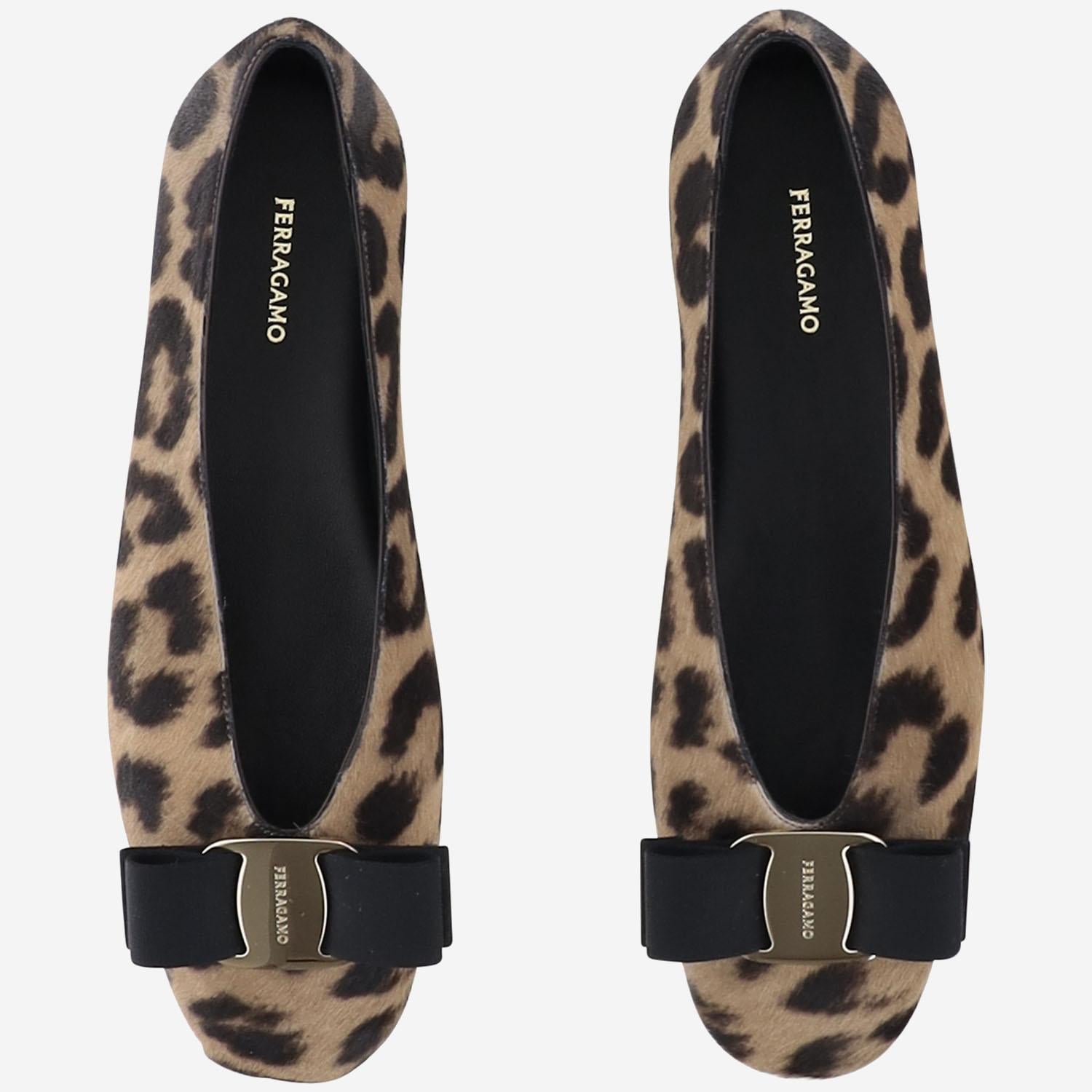 BALLERINE FIOCCO VARA VANNAP 001NATURALENERO600NERO SALVATORE FERRAGAMO 