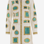 ABITO IN TWILL DI SETA CON STAMPA 1024659 1A17955K940 VERSACE 