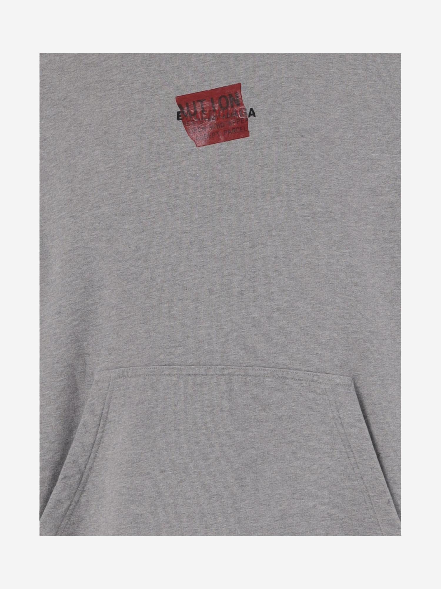 FELPA IN COTONE CON STAMPA 767877 TSVG12142 BALENCIAGA 