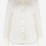 CAMICIA IN SETA STRETCH V101013150 101OWH VINCE 
