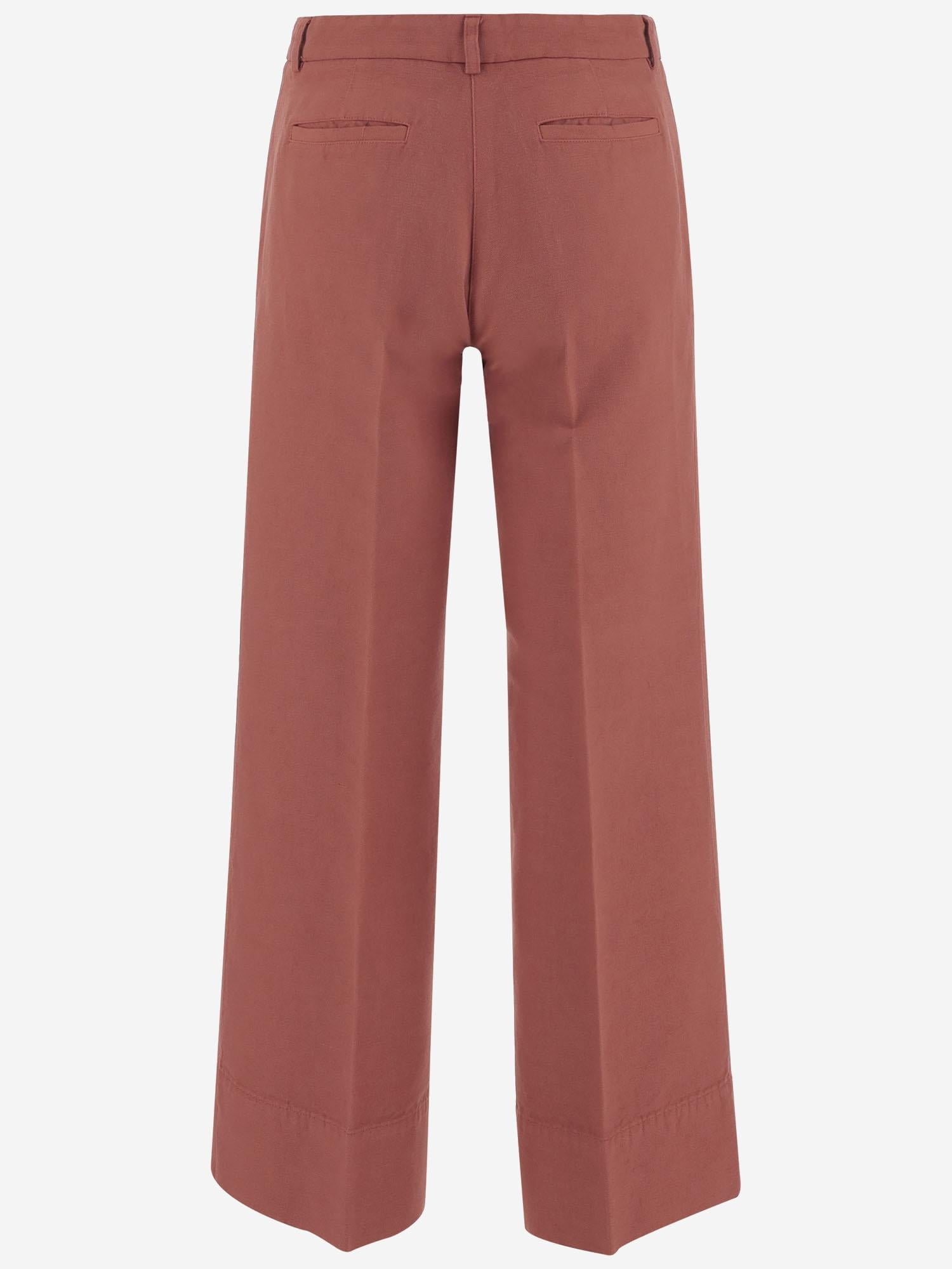 PANTALONI IN LINO E COTONE MELODY D 50142 QL2 