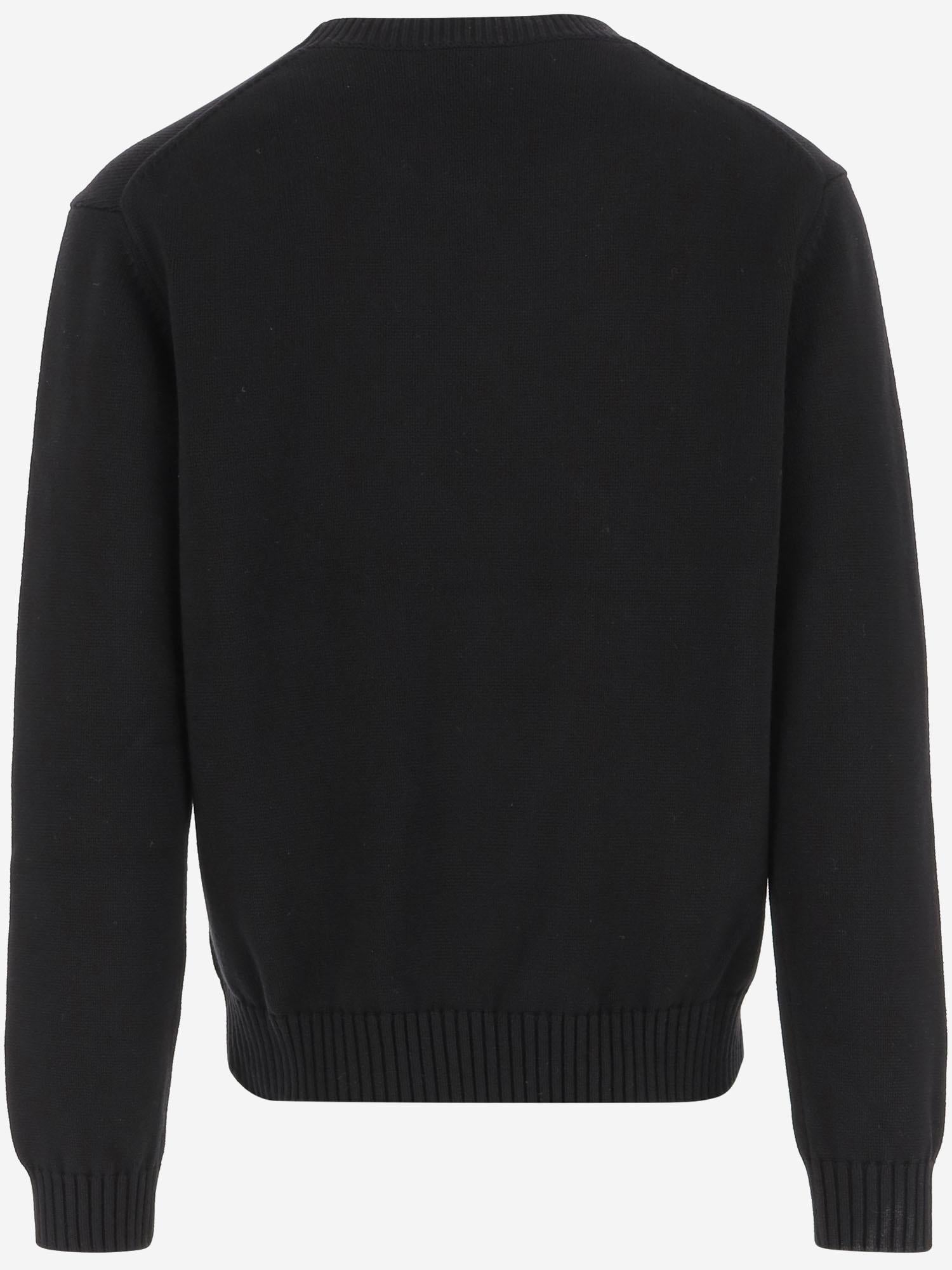MAGLIONE IN MISTO COTONE RICAMATO A FORMA DI FUNGO MPF25KW1118 01 CASABLANCA 