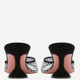 SANDALI LUPITA CRYSTAL LUPITACRYSTALNETSLIPPER 70BLACKWHITE AMINA MUADDI 