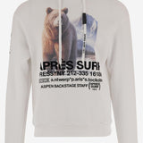 FELPA IN MISTO COTONE CON STAMPA GRAFICA 75K2HOODIE WHITE APRES SURF 