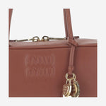 BORSA BEAU IN PELLE CON LOGO 5BB173 2CRWF0033 MIU MIU 