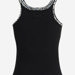 Top a costine con ricami gioiello 104109 A35YZ99 PINKO 