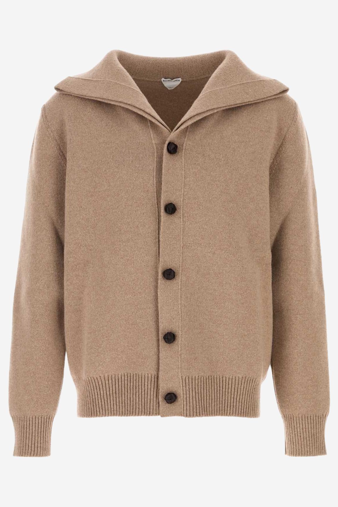 CARDIGAN IN LANA COMPATTA 804796 V4QJ02116 BOTTEGA VENETA 