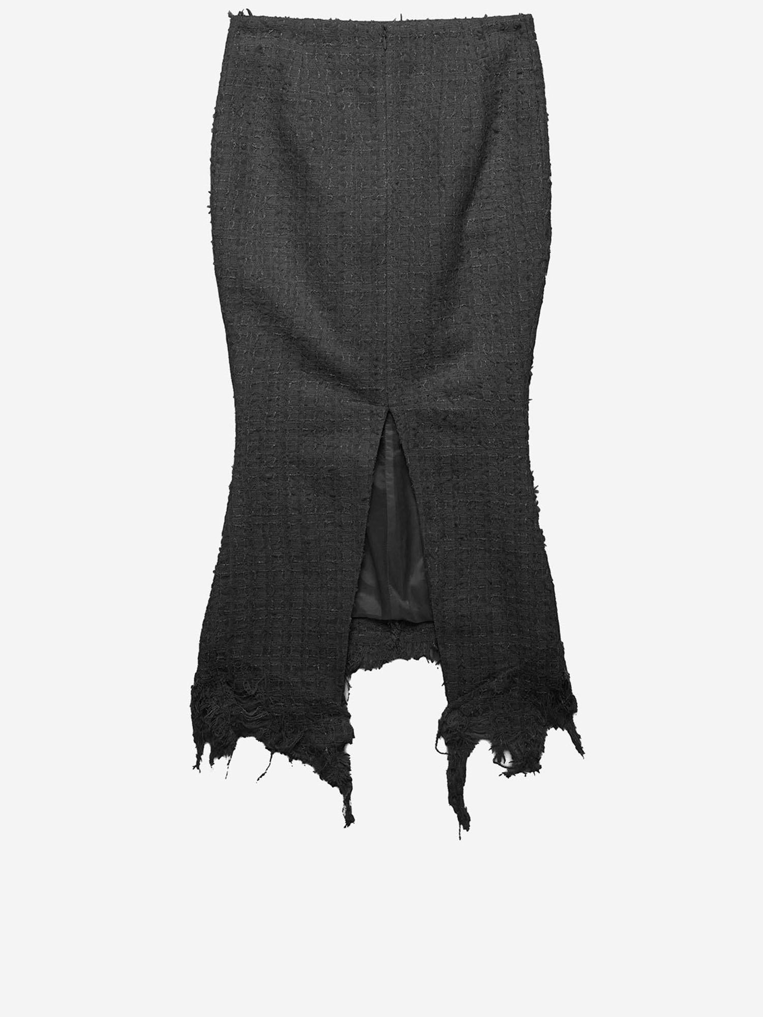 GONNA IN MISTO COTONE CON ORLO SFRANGIATO MAT02SK102 1 MATIERES FECALES 