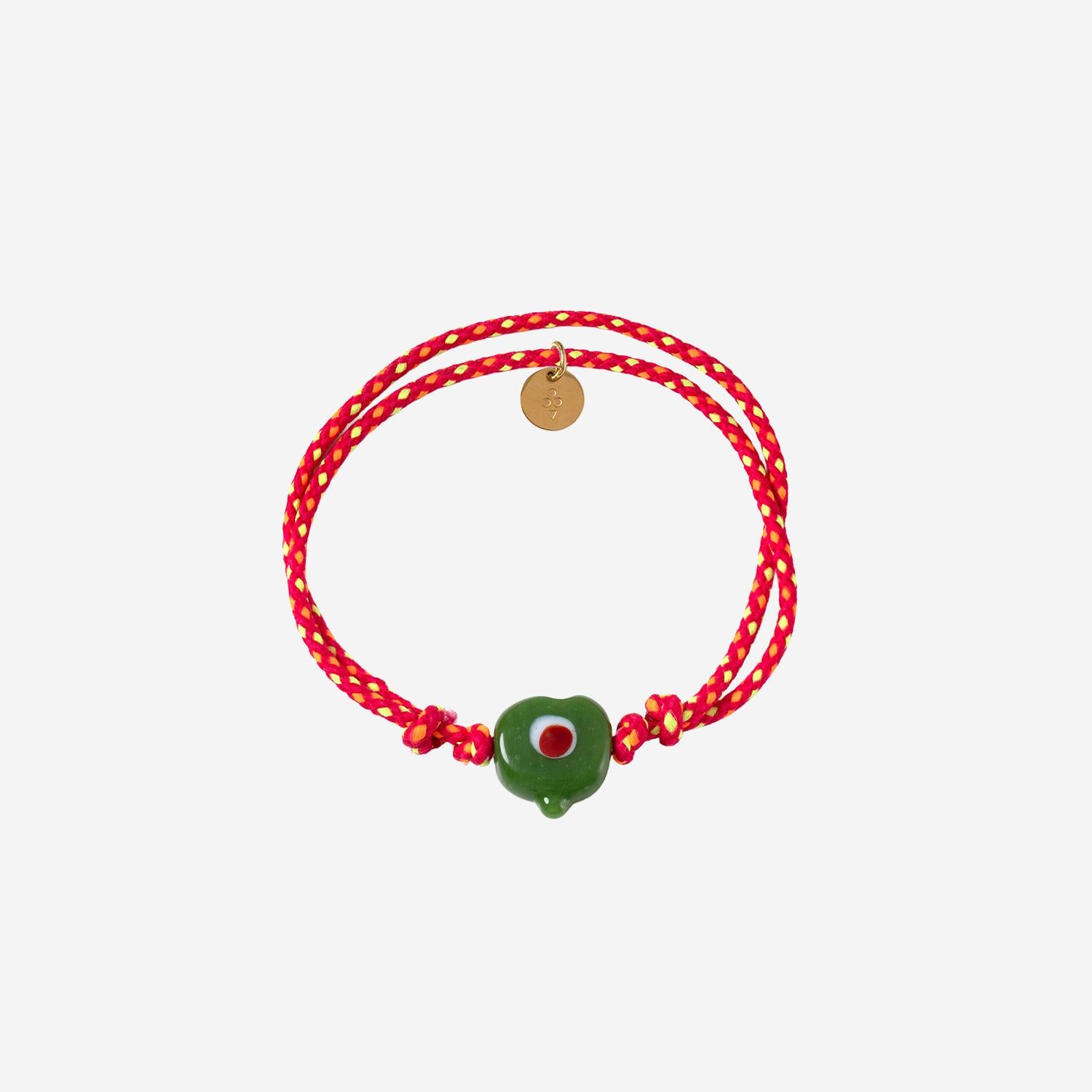 Bracciale Guardian con perla in vetro GUARDIANHEARTGLASS DARKGREEN SORBET ISLAND 