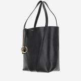 TOTE BAG CHLOÉ SPIN IN PELLE GRANATA CHC25SS811N84 001 CHLOE 