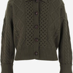 CARDIGAN IN CASHMERE CON MOTIVO TRECCIA KNCD24121 152 ARCH4 