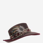 CAPPELLO fedora IN LANA BROWNFEDORAHATWITHFEATHERS NATURAL ALEXIA ALVAREZ DE TOLEDO 