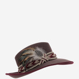 CAPPELLO fedora IN LANA BROWNFEDORAHATWITHFEATHERS NATURAL ALEXIA ALVAREZ DE TOLEDO 