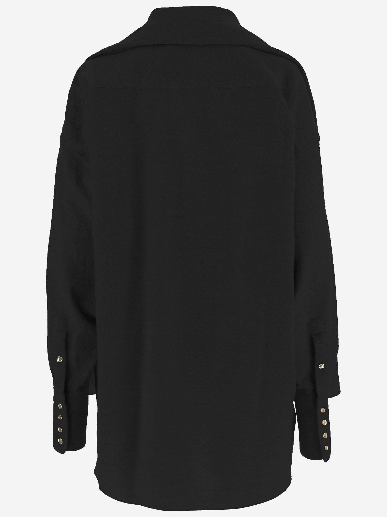 CAMICIA IN LANA CON SCIALLE COORDINATO WSH24 FAW280099 DARKPARK 