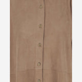 CAMICIA DOUGLAS IN PELLE SCAMOSCIATA SH02 SUEDCAMEL NICCOLO PASQUALETTI 