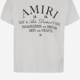 T-SHIRT IN COTONE CON STAMPA LOGO AKJYTE 1011White AMIRI KIDS 