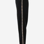 PANTALONI IN COTONE CON FINITURE CHECK 8121159 BLACK BURBERRY 