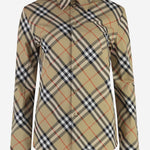 CAMICIA IN COTONE CON MOTIVO CHECK 8113599 SAND IP CHECK BURBERRY 